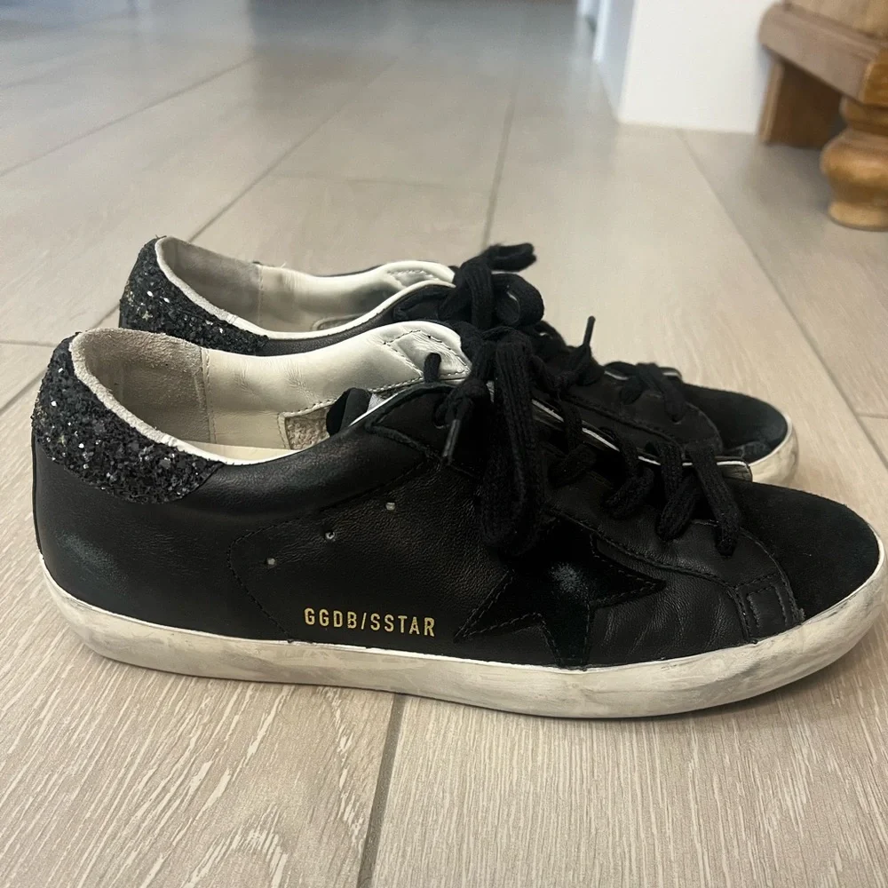 Golden Goose Superstar Black Glitter - Picture 1 of 5